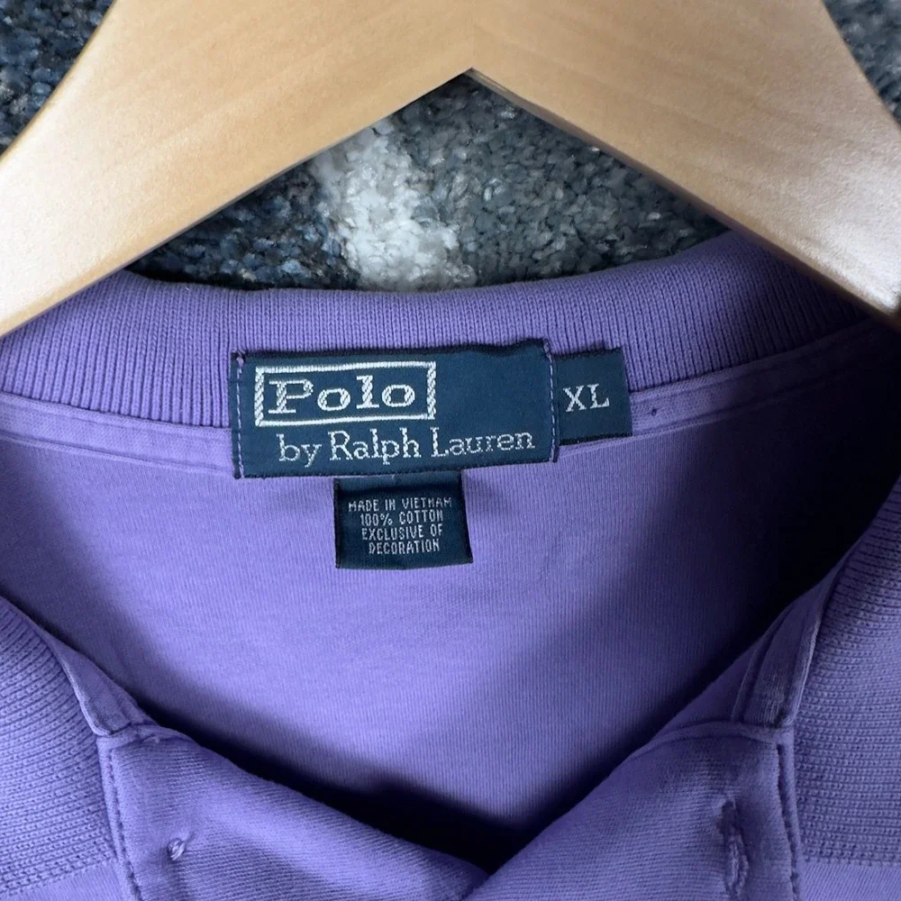 Polo Ralph Lauren Polo Shirt Mens XL Purple Excellent Short Sleeve Cotton Pony